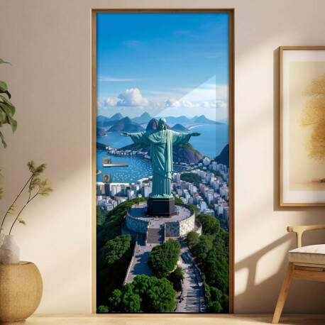 Adesivo de Porta Cristo Redentor