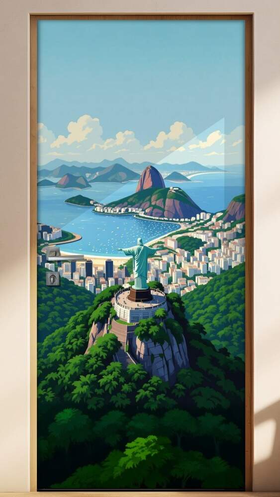 Adesivo de Porta Cristo Redentor