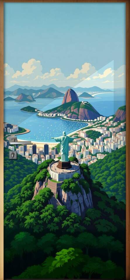 Adesivo de Porta Cristo Redentor