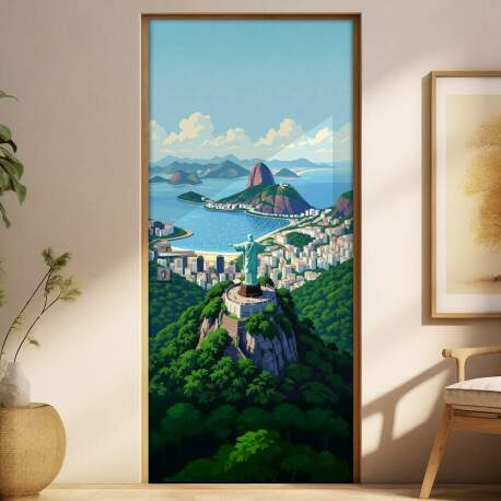 Adesivo de Porta Cristo Redentor