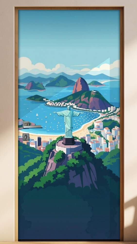 Adesivo de Porta Cristo Redentor
