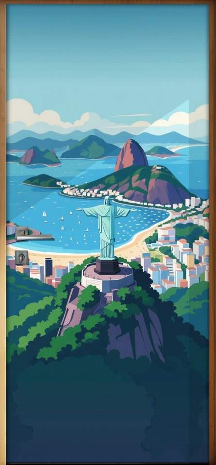 Adesivo de Porta Cristo Redentor