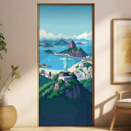 Adesivo de Porta Cristo Redentor