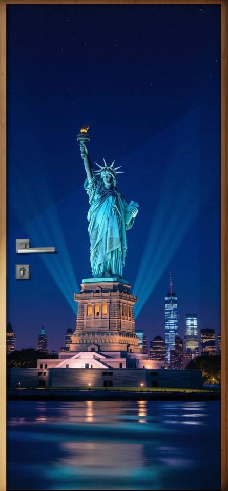 Adesivo de Porta Est�tua da Liberdade (Nova York, EUA)