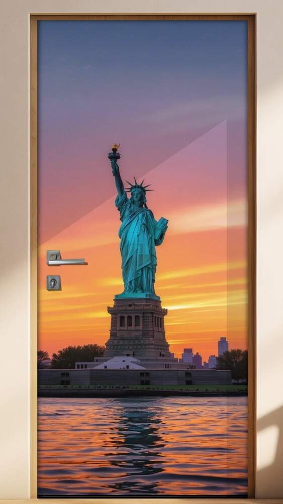 Adesivo de Porta Est�tua da Liberdade (Nova York, EUA)