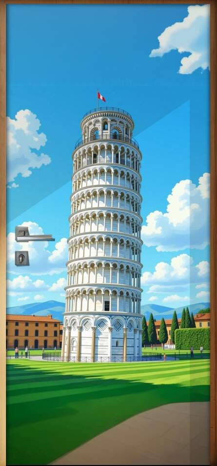Adesivo de Porta Torre de Pisa (It�lia)