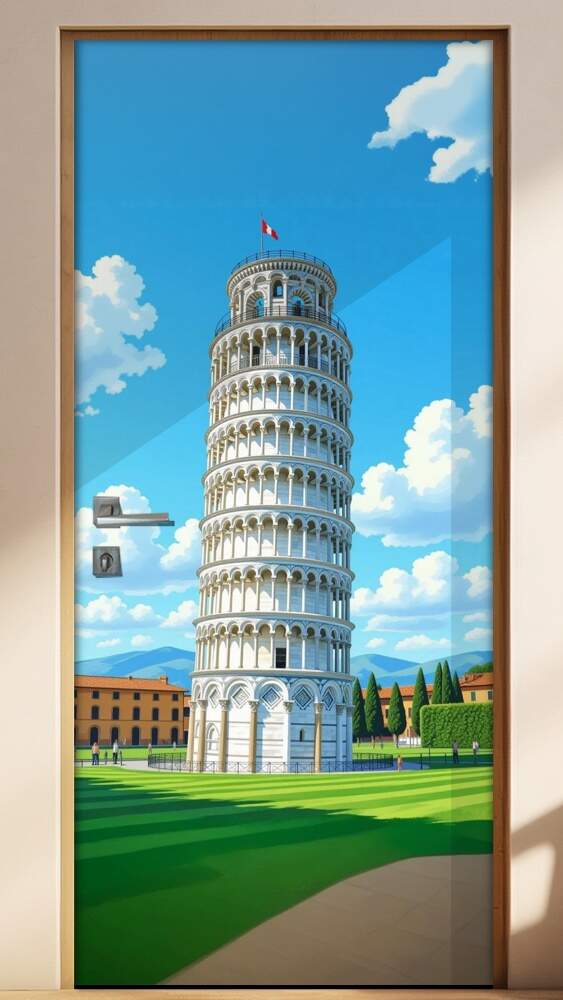 Adesivo de Porta Torre de Pisa (It�lia)