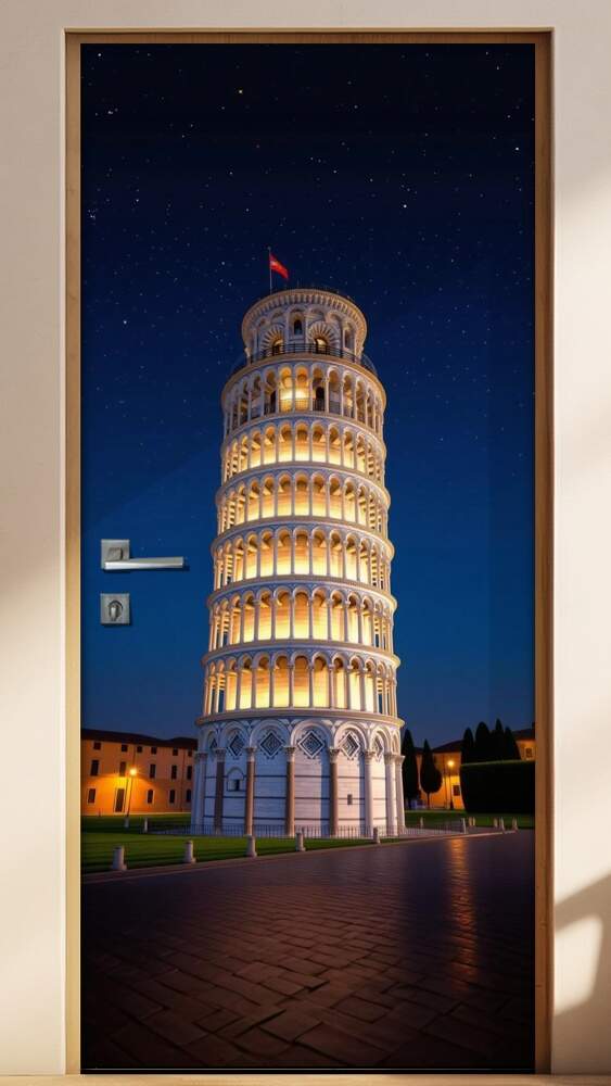 Adesivo de Porta Torre de Pisa (It�lia)