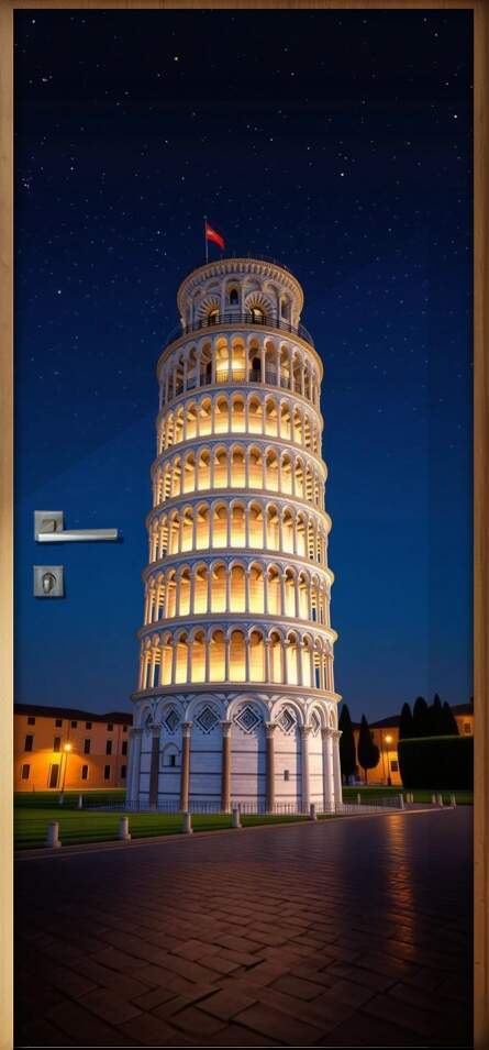 Adesivo de Porta Torre de Pisa (It�lia)