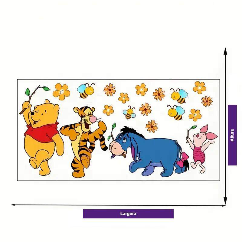 Adesivo de Parede Ursinho Poo e Amigos