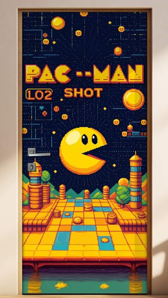 Adesivo de Porta Pac-Man