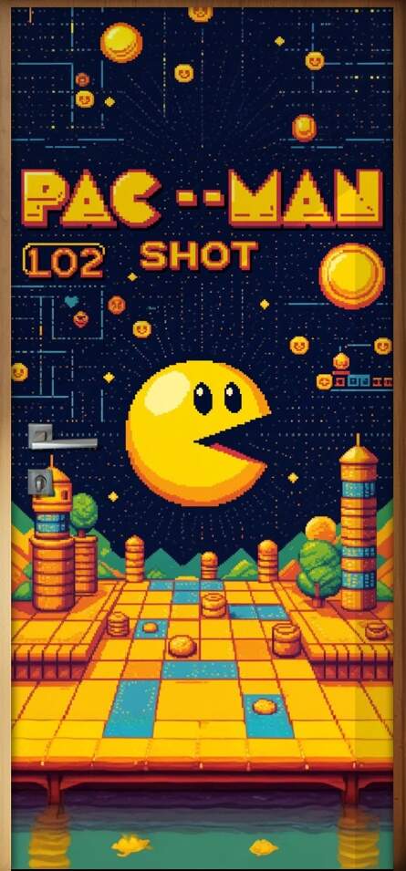 Adesivo de Porta Pac-Man