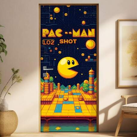 Adesivo de Porta Pac-Man