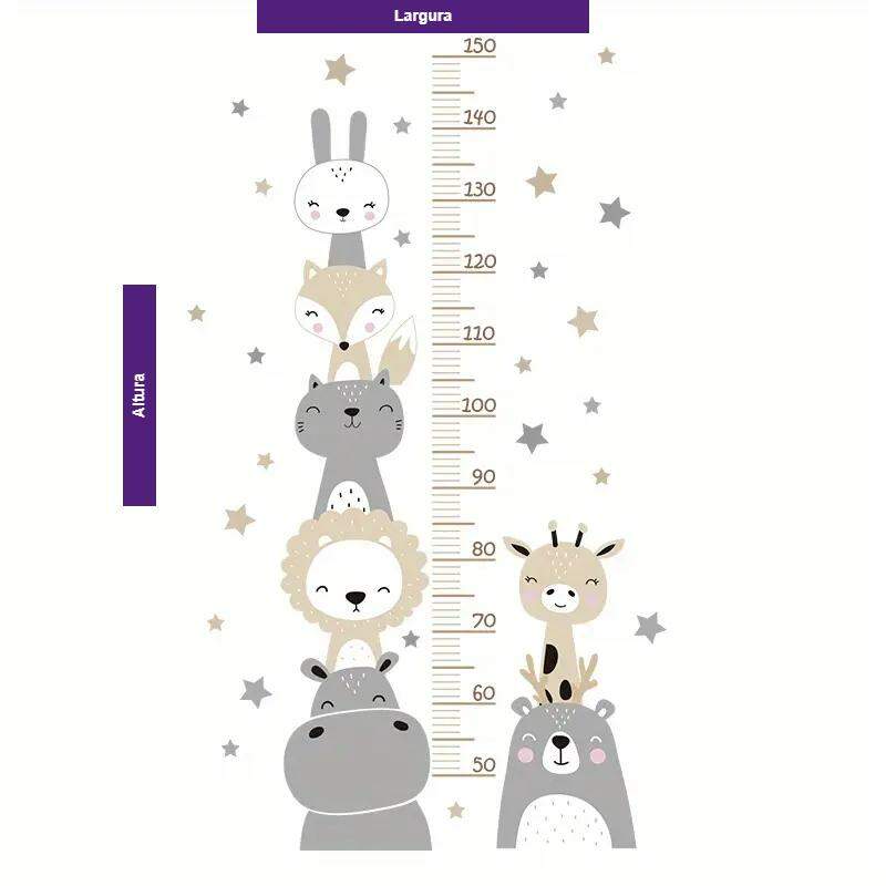 Adesivo de Parede R�gua de Altura Selva Encantada