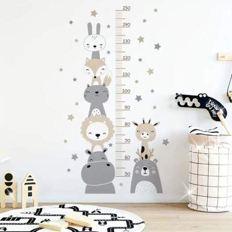 Adesivo de Parede Rgua de Altura Selva Encantada