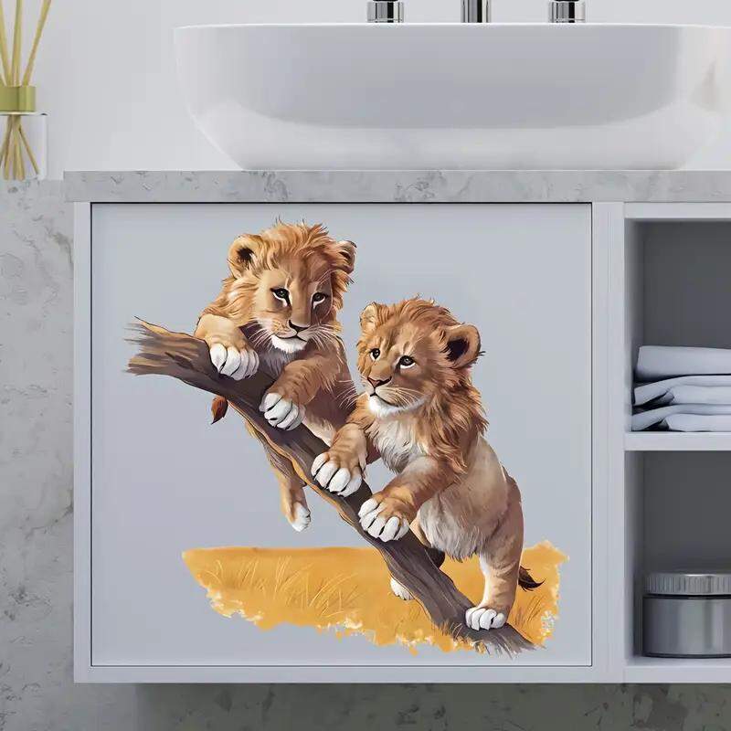 Adesivo de Parede Filhote de Leão para Quarto Safari