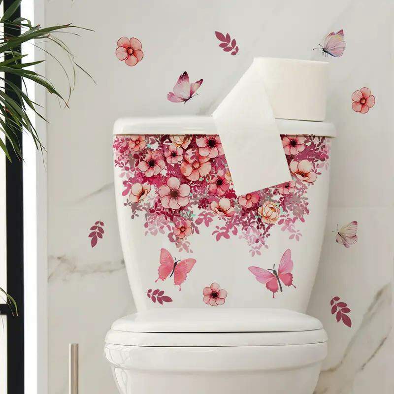Adesivo Floral Rosa para Vaso Acoplado - Decoração Elegante