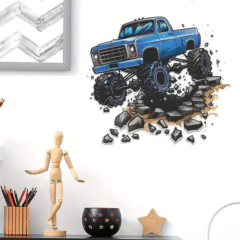 Adesivo de Parede Aventura Caminh�o Monstro