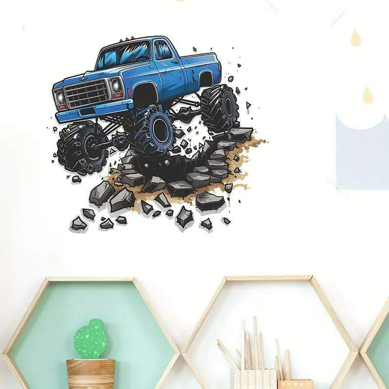 Adesivo de Parede Aventura Caminh�o Monstro