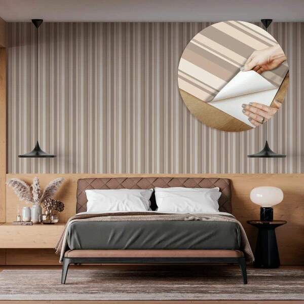 Papel de Parede Listras Beges