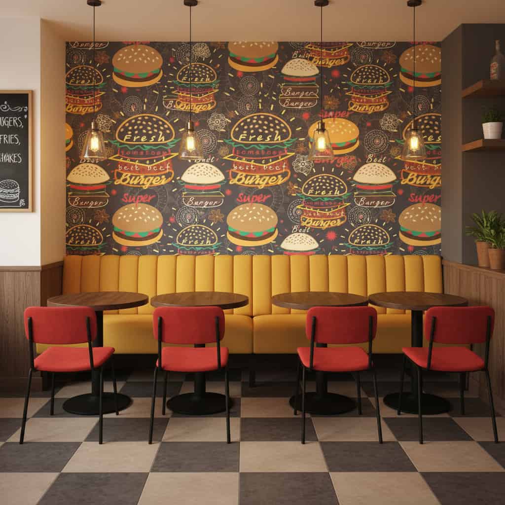 Papel de Parede Hamburgueria