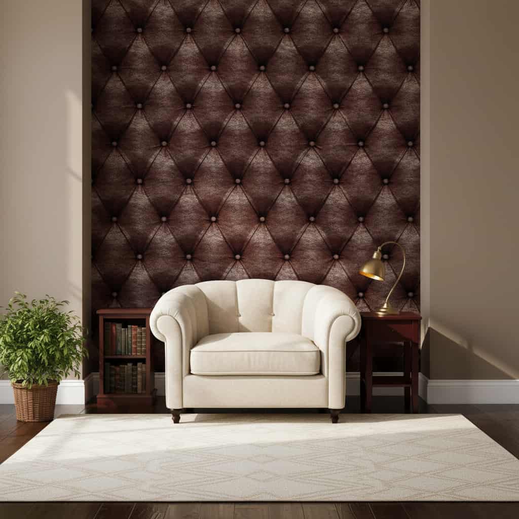 Papel de Parede Couro Marrom