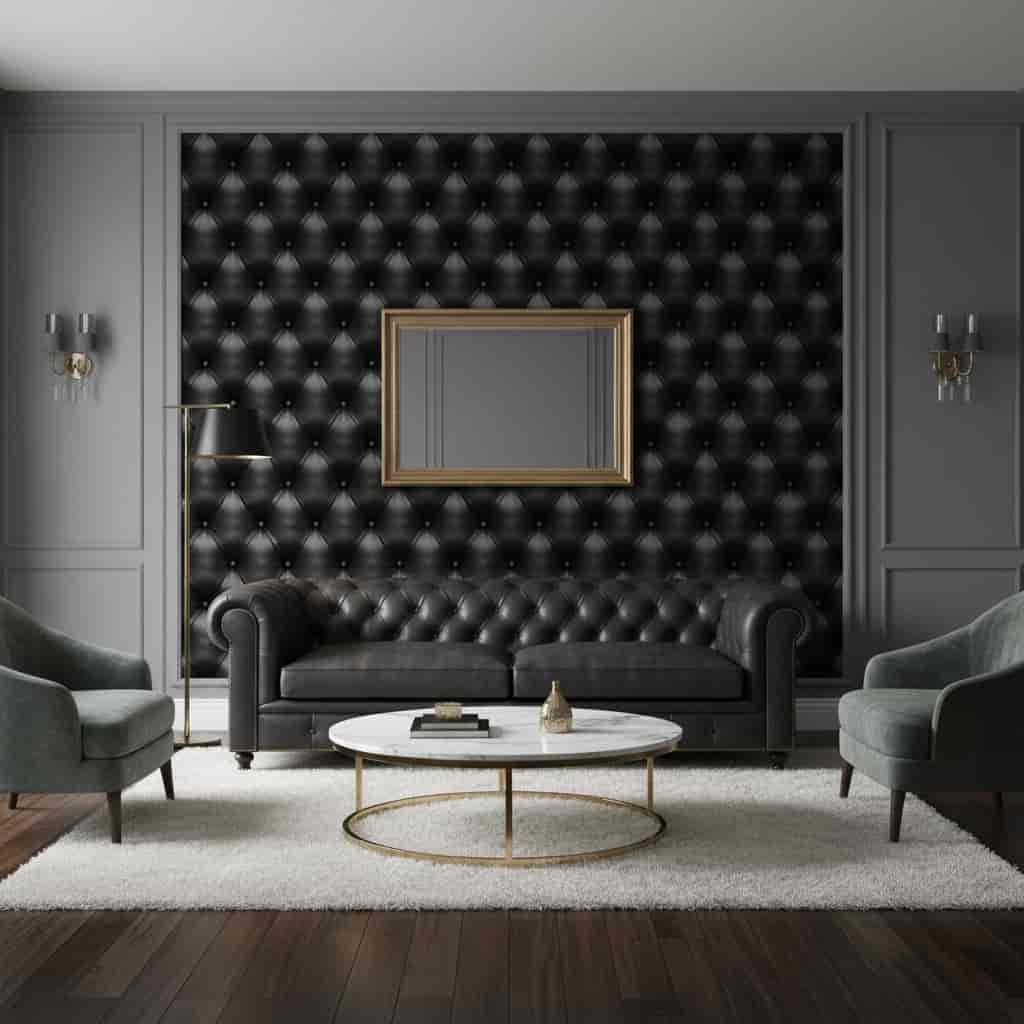 Papel de Parede Couro Preto