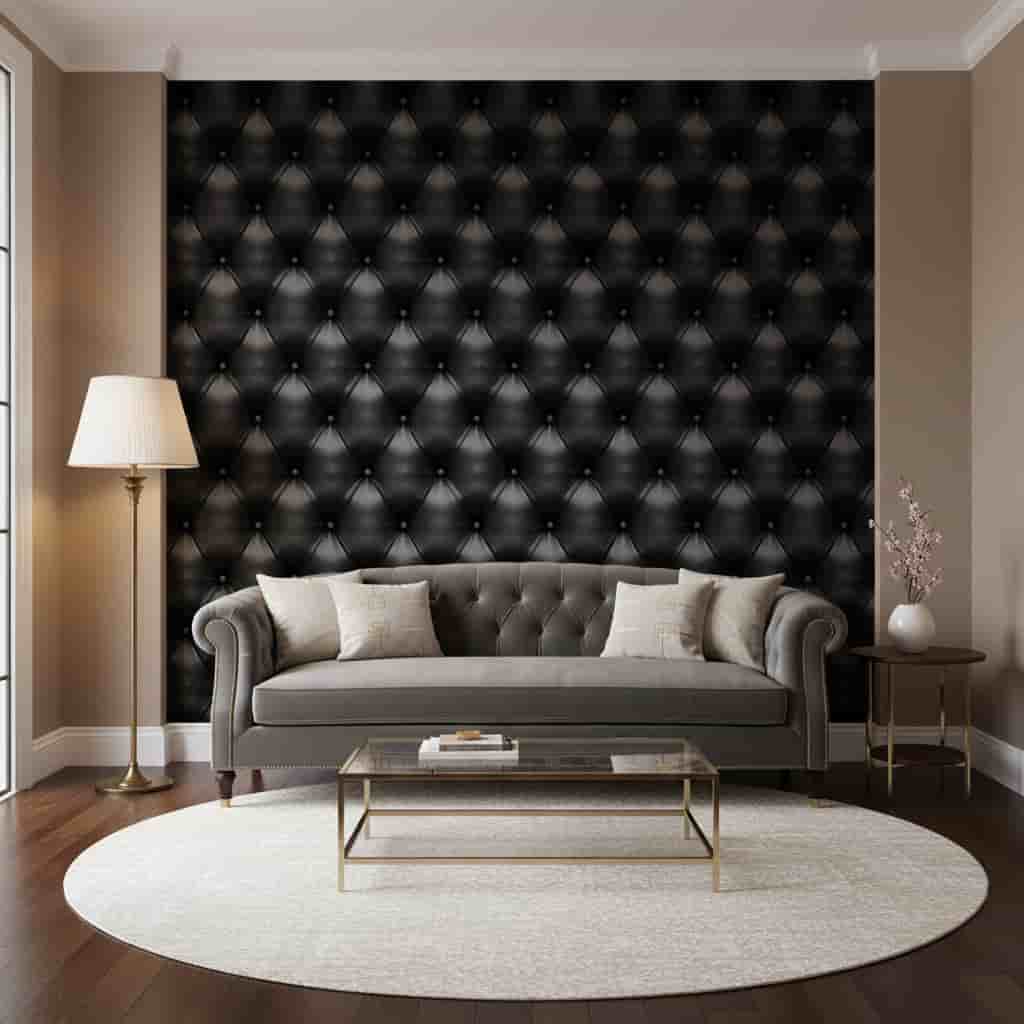 Papel de Parede Couro Preto