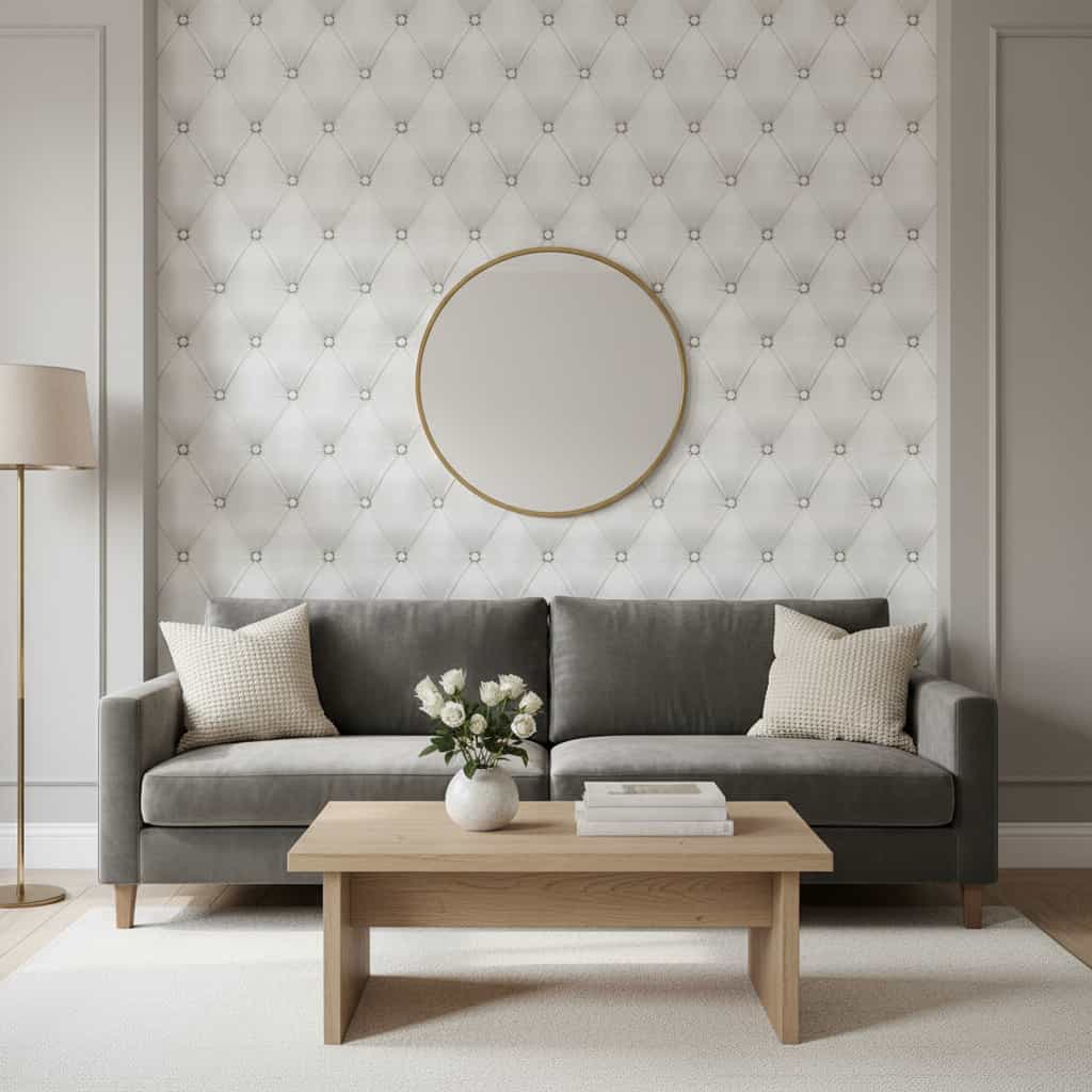 Papel de Parede Couro Branco