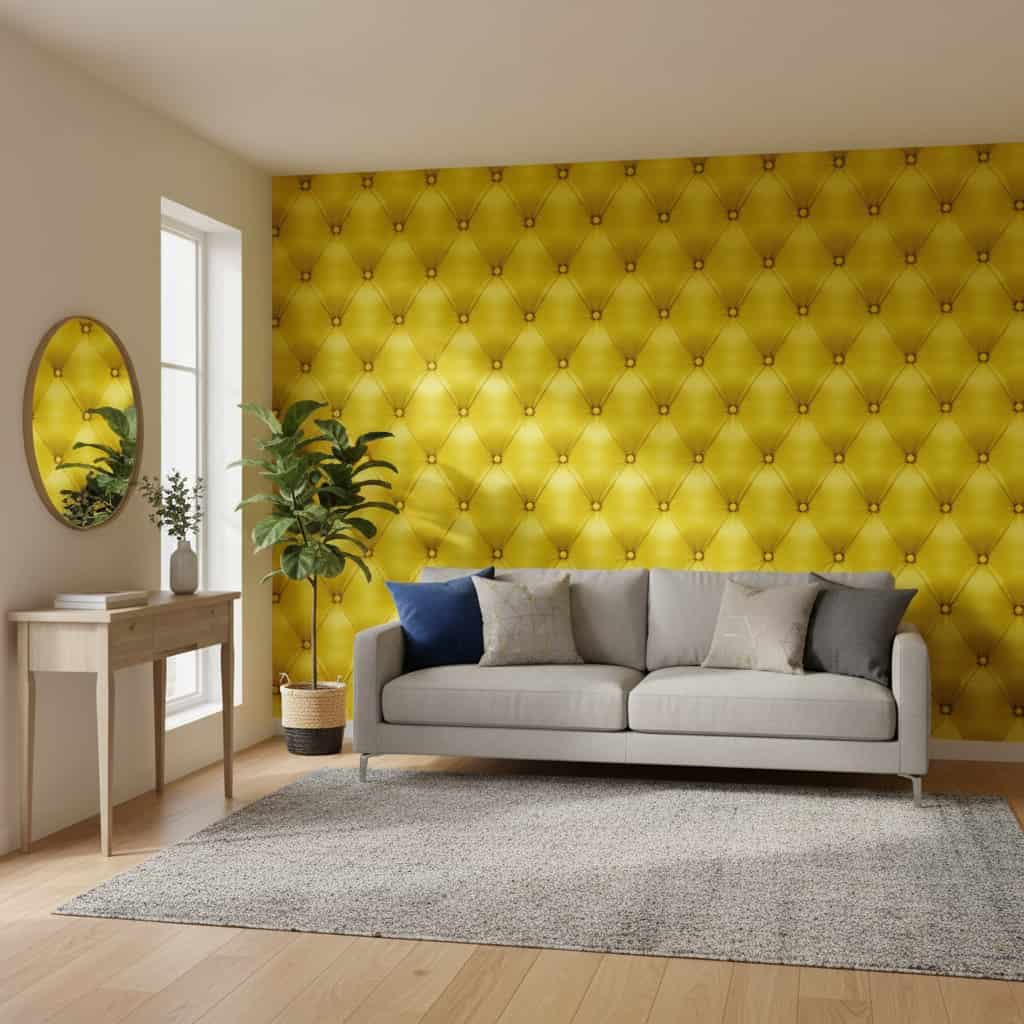 Papel de Parede Couro Amarelo