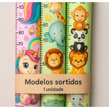 Adesivo de Parede Rgua de Crescimento Sortido