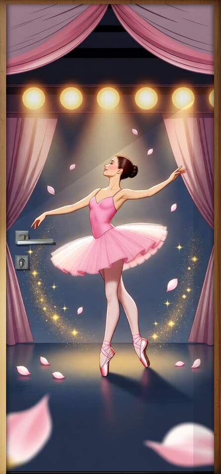 Adesivo de Porta Bailarina