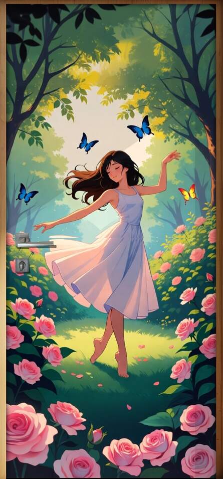 Adesivo de Porta Bailarina