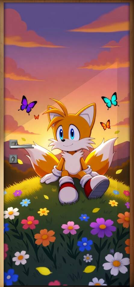 Adesivo de Porta Tails