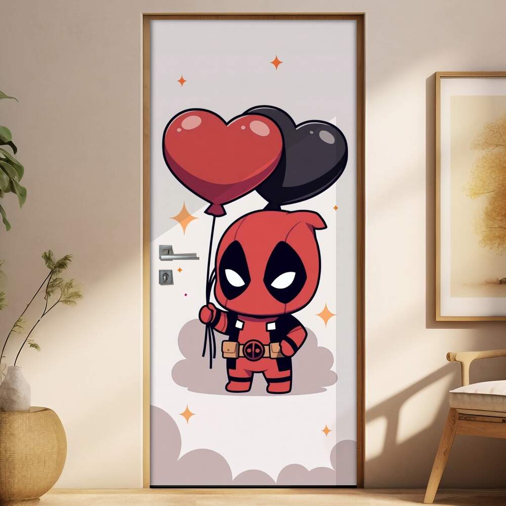 Adesivo de Porta Baby Deadpool