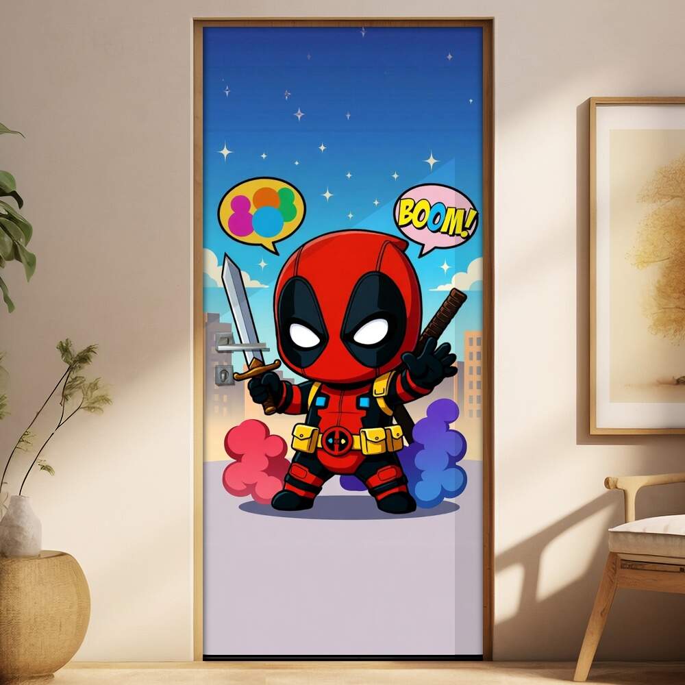 Adesivo de Porta Baby Deadpool