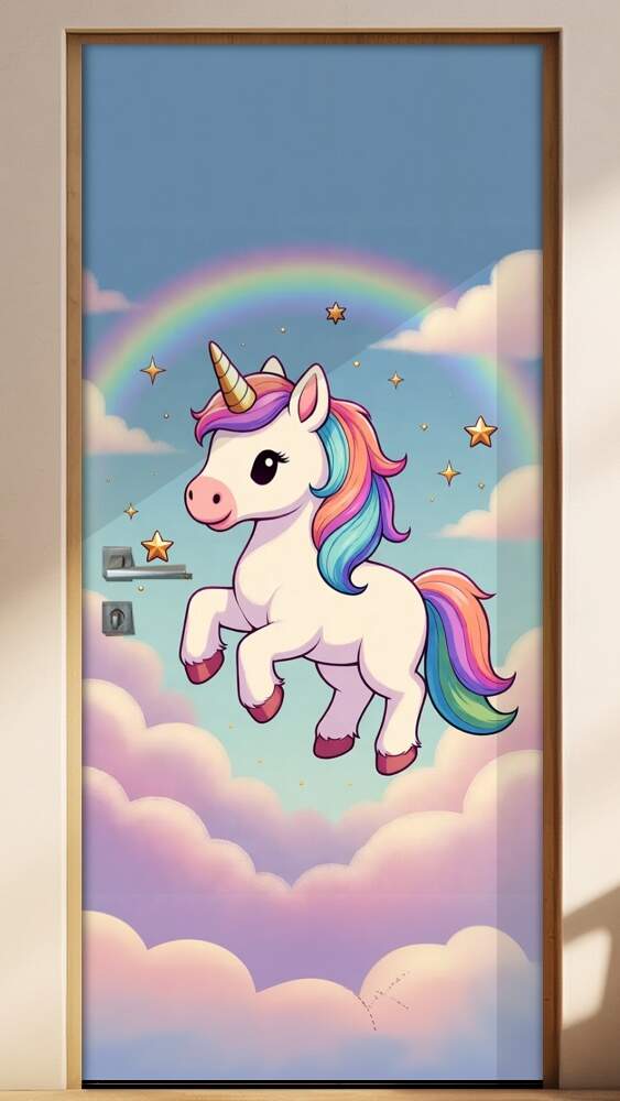 Adesivo de Porta Unicornio