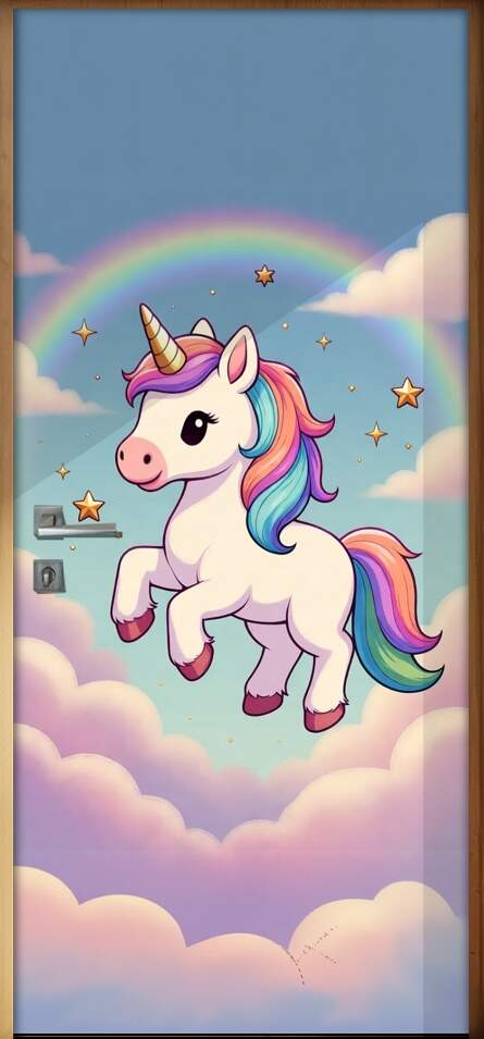 Adesivo de Porta Unicornio