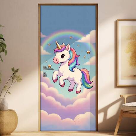 Adesivo de Porta Unicornio