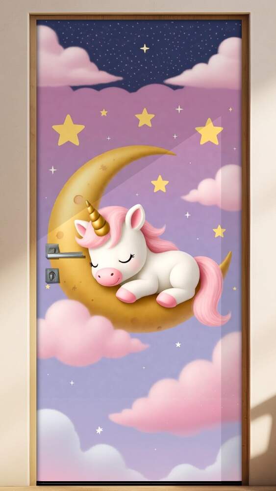Adesivo de Porta Unicornio