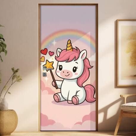 Adesivo de Porta Unicornio
