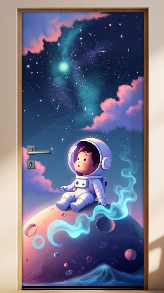 Adesivo de Porta Baby Astronauta