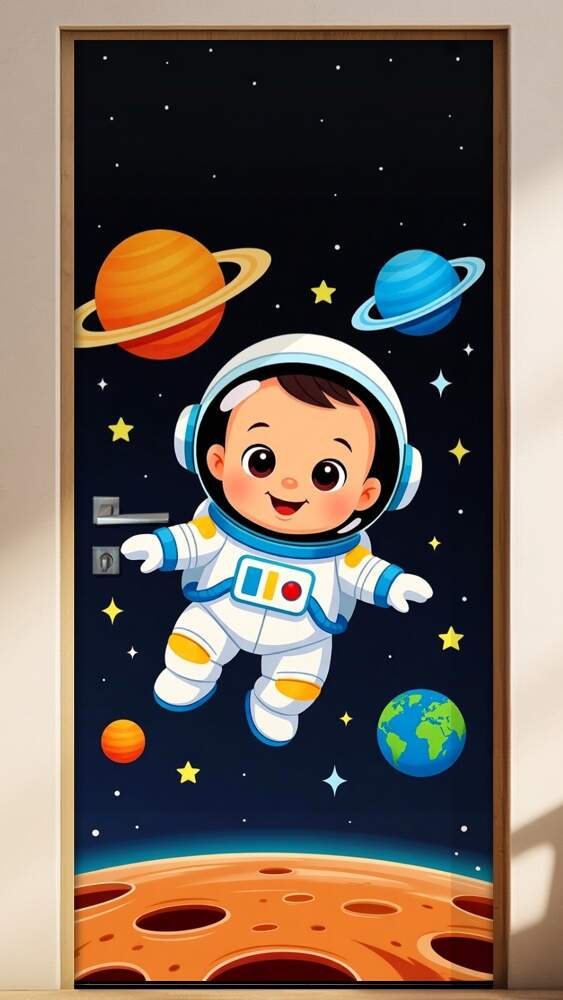 Adesivo de Porta Baby Astronauta