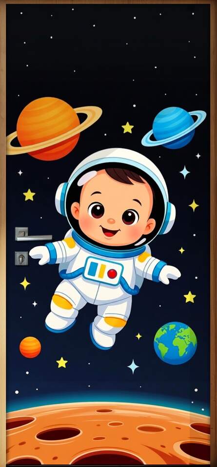Adesivo de Porta Baby Astronauta