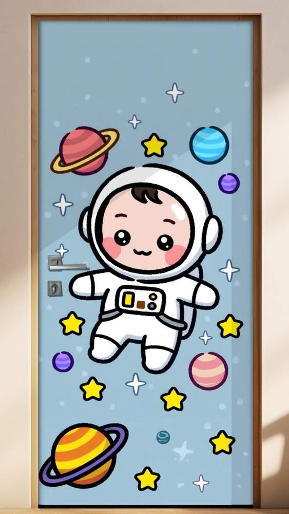 Adesivo de Porta Baby Astronauta