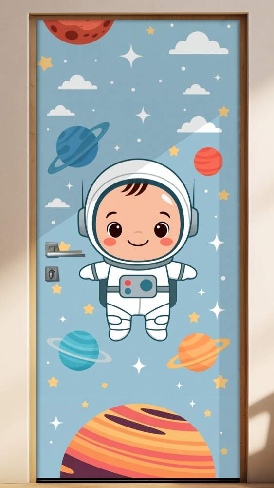 Adesivo de Porta Baby Astronauta