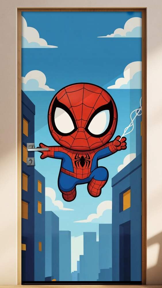 Adesivo de Porta Baby Homem Aranha