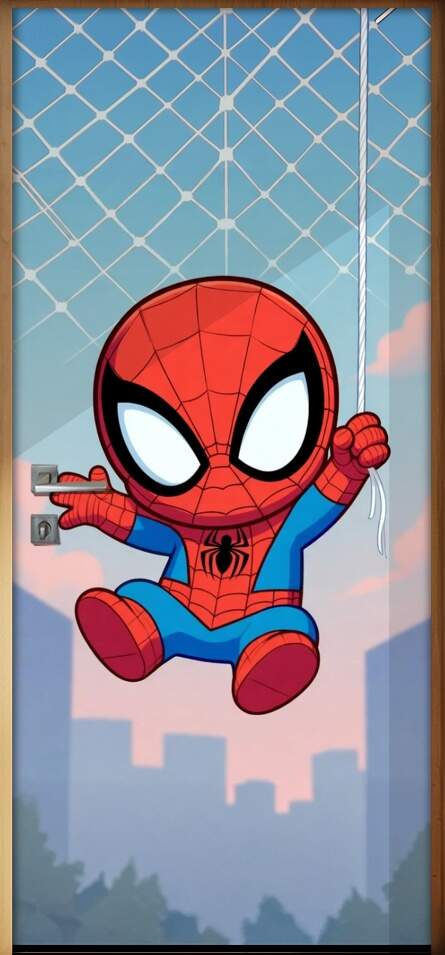 Adesivo de Porta Baby Homem Aranha