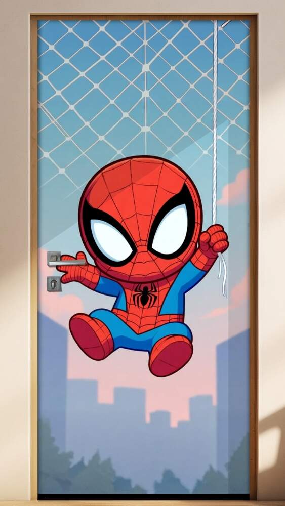 Adesivo de Porta Baby Homem Aranha
