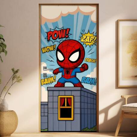 Adesivo de Porta Baby Homem Aranha